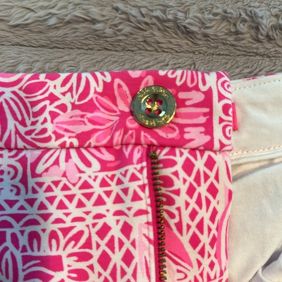 Lilly Pulitzer beautiful stretch Pink n White vintage skort with pockets, EUC - Picture 3 of 7